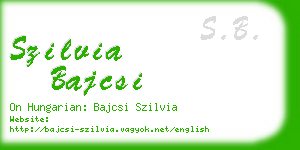 szilvia bajcsi business card